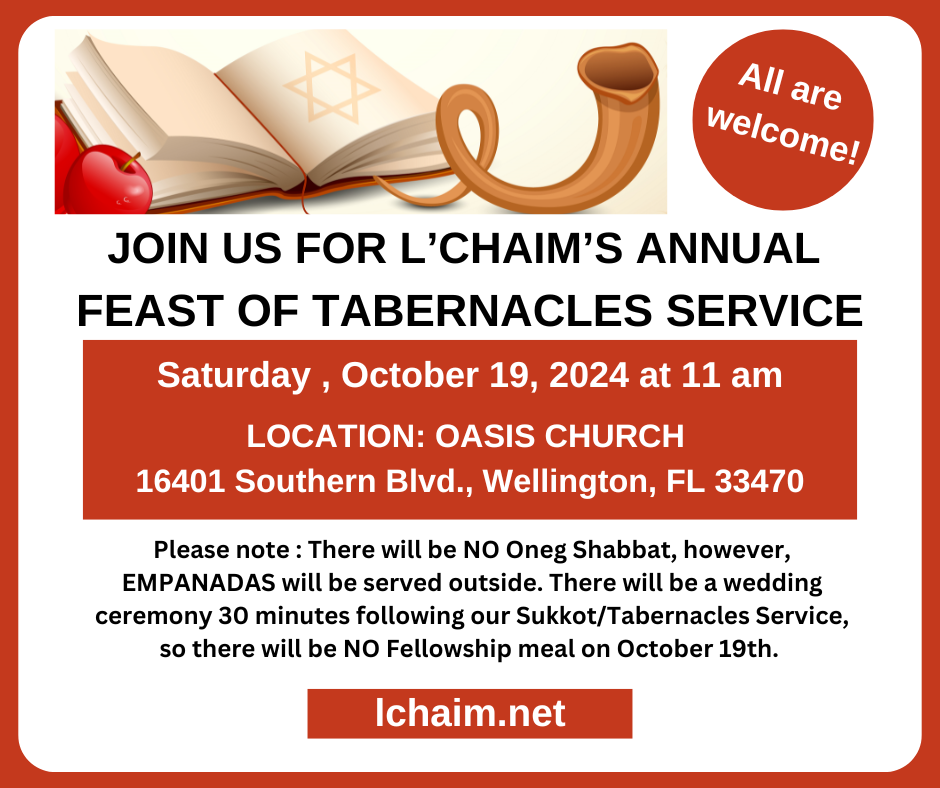 L'Chaim Messianic Congregation Feasts of Tabernacles Service Wellington FL